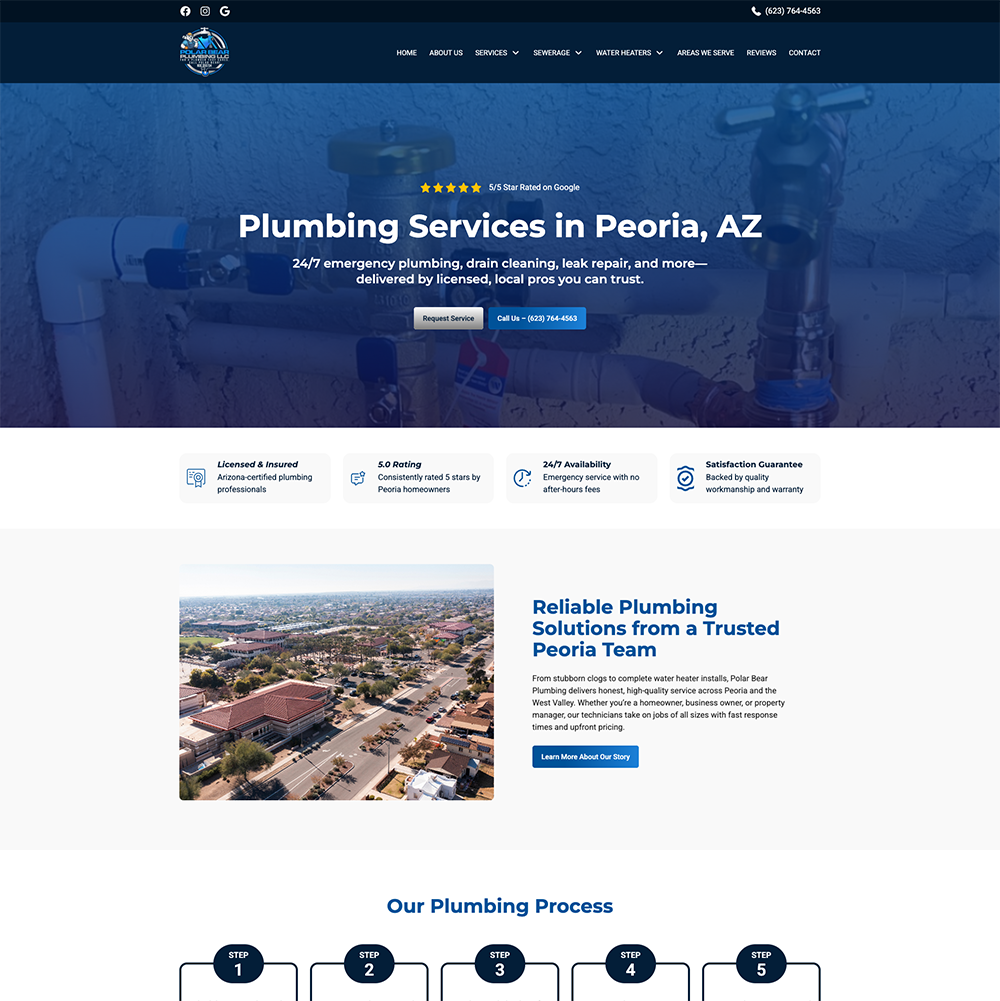 Polar Bear Plumbing website