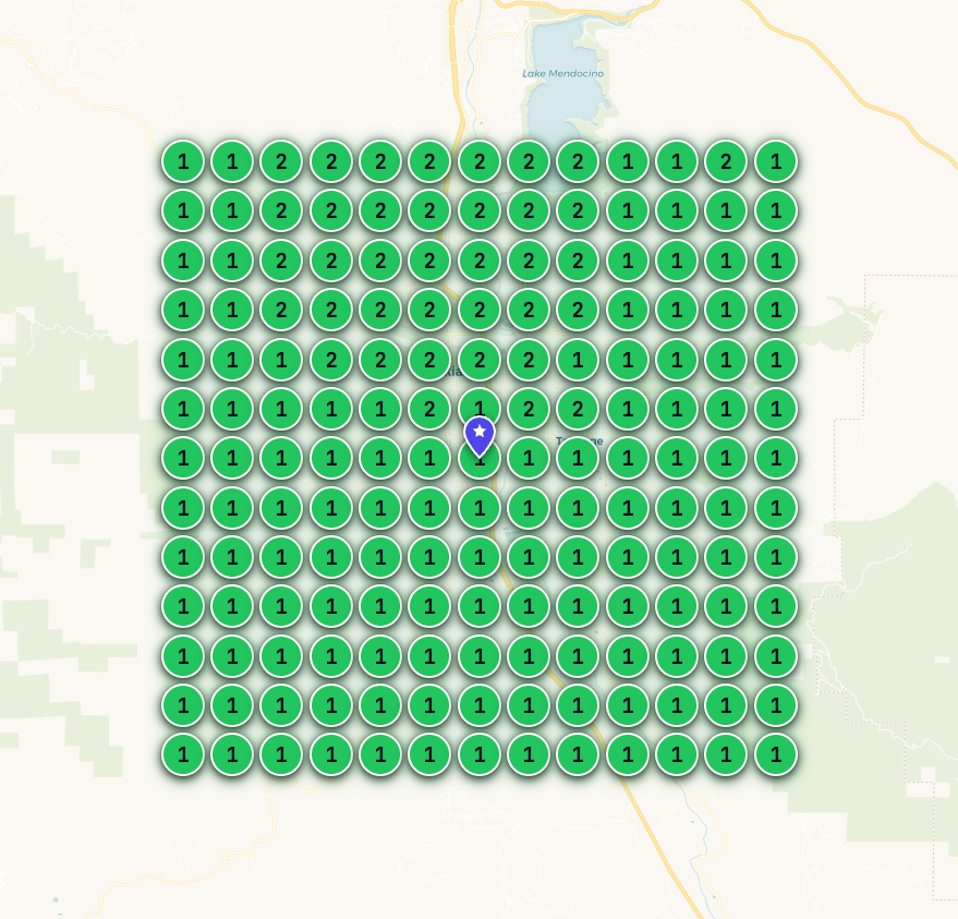 After ranking grid for AAA Organized Plumbing, Ukiah, California